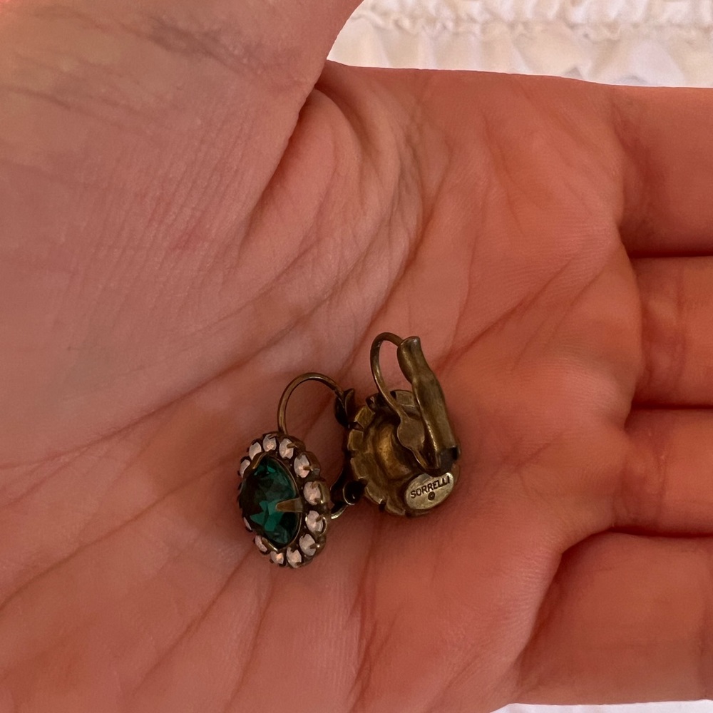 Anthropologie Green drop earrings